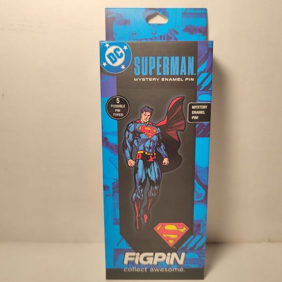 Superman Quest Mystery Enamel Pin Glitter Rare FigPin Official Collectible Badge - Picture 2 of 3
